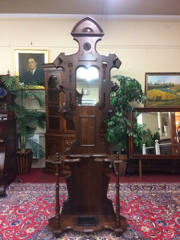 Antique Hall Tree, Victorian Hat Rack, Umbrella Stand