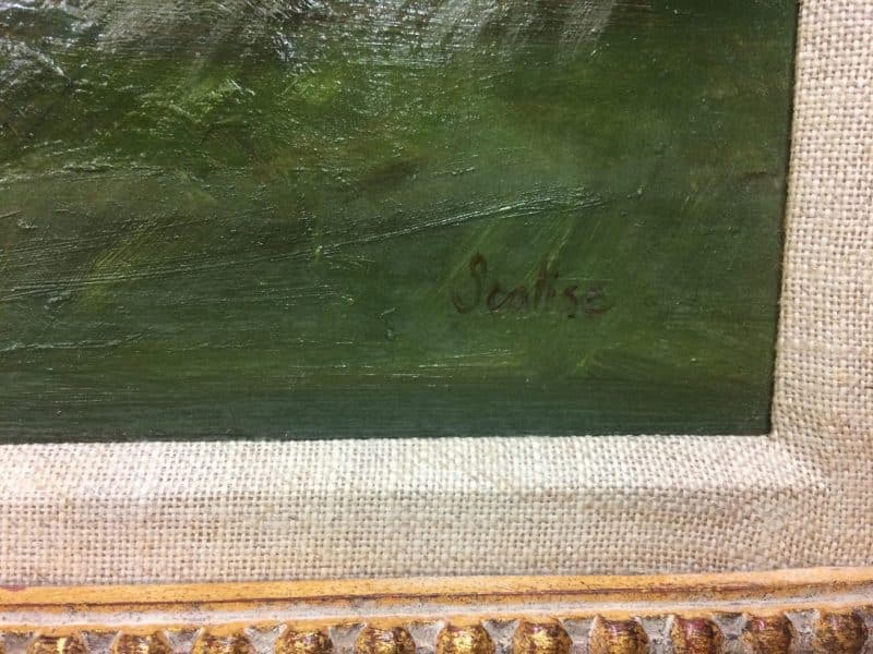 Vintage Oil Painting, "onions on a Green Cloth", Nick Scalise