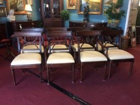 Vintage Dining Chairs, Statton Furniture, Set of Eight
