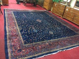 Vintage Persian Rug, Blue Persian Room Size Rug
