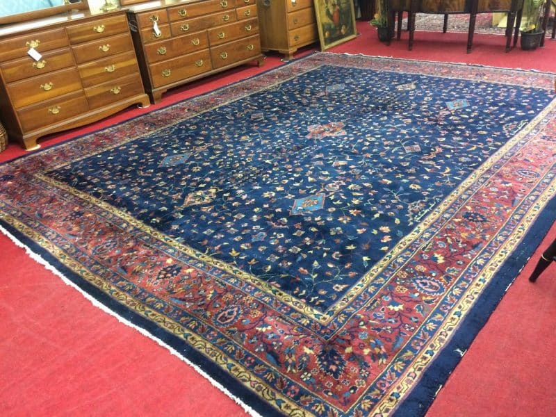 Vintage Persian Rug, Blue Persian Room Size Rug