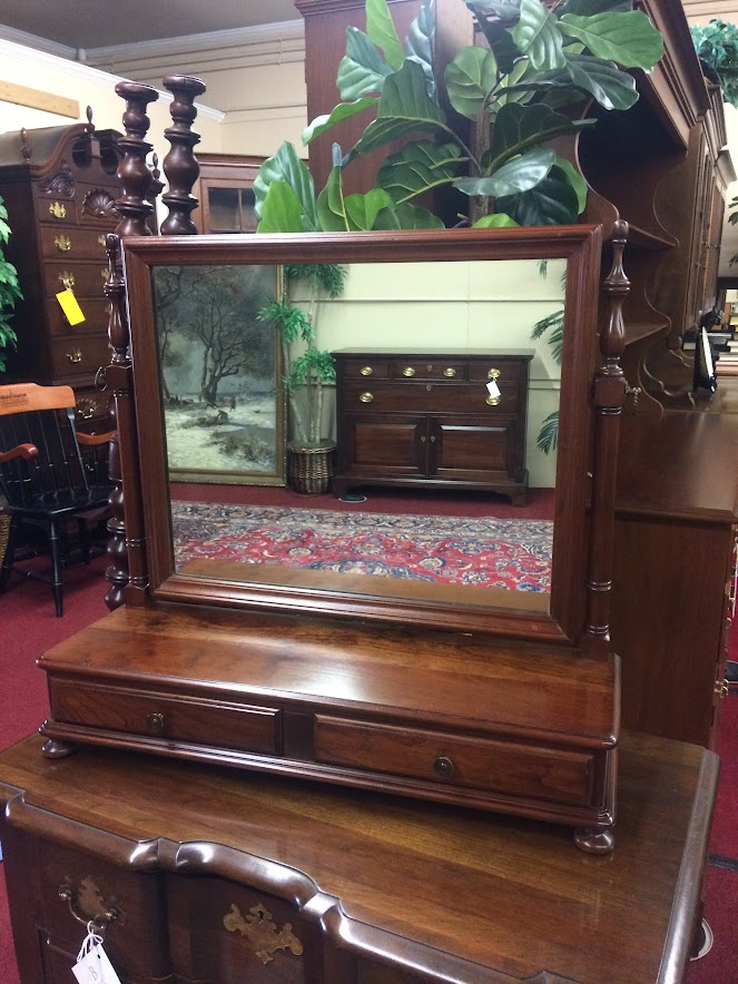 Vintage Dresser Mirror - Shaving Mirror - Cherry Tabletop Mirror