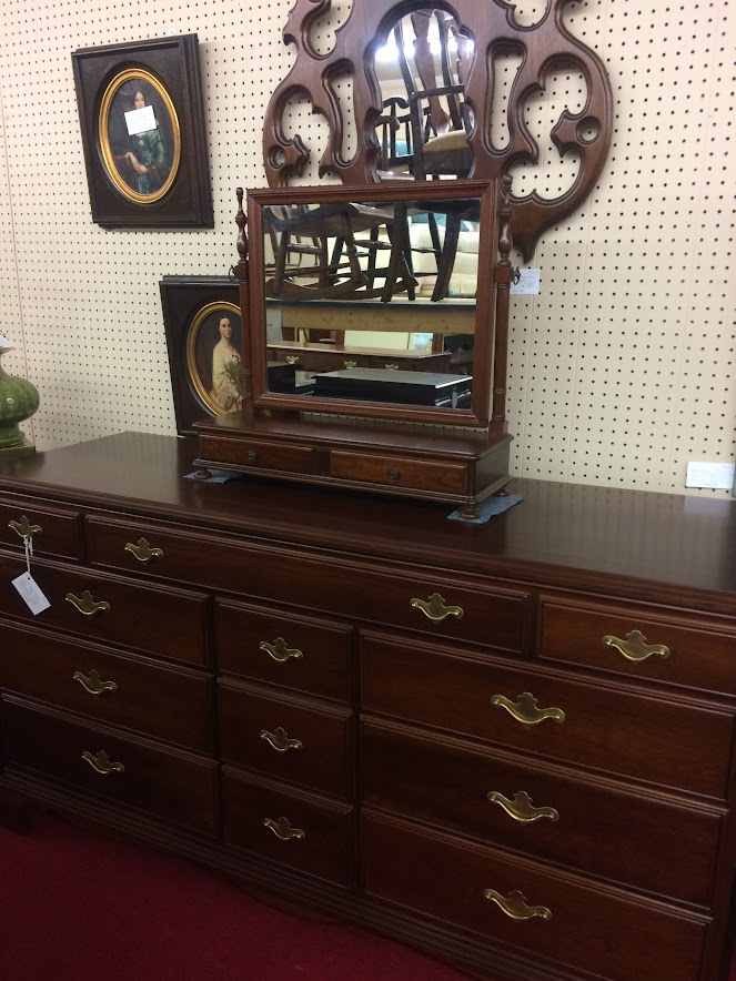 Vintage Dresser Mirror Shaving Mirror Cherry Tabletop Mirror