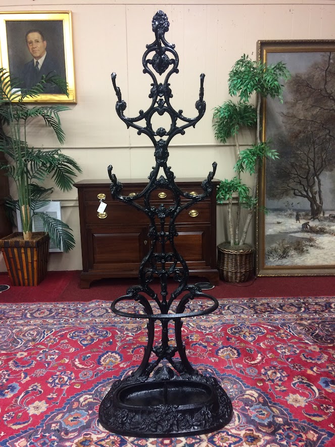 Antique Coat Rack - Wrought Iron Hat Rack - Victorian Furniture