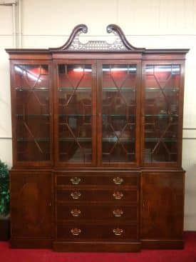Vintage China Cabinet, Breakfront, Baker Furniture