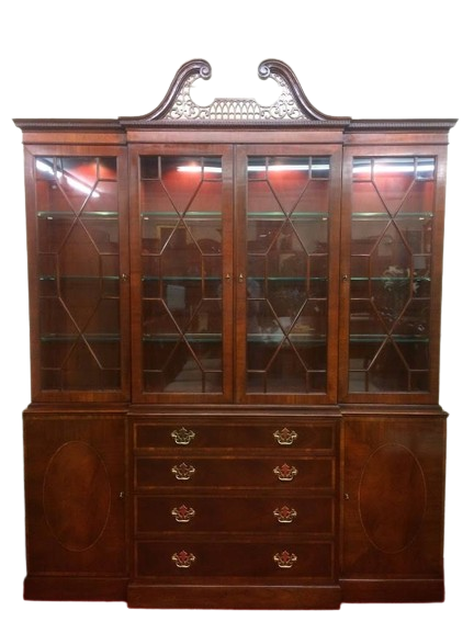 Vintage China Cabinet, Breakfront, Baker Furniture