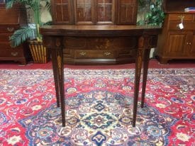 Vintage Games Table Inlaid Accent Table