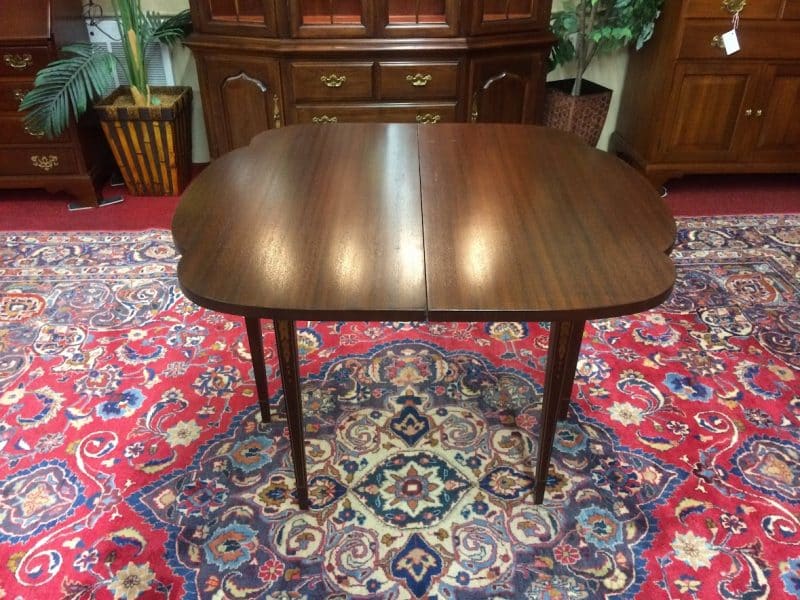 Vintage Games Table Inlaid Accent Table