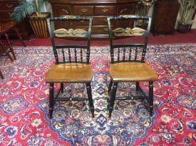 Vintage Hitchcock Chairs, Eagle Chairs, the Pair