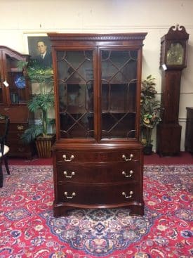 Vintage Mahogany China Cabinet, Federal Style