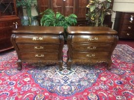 Vintage Nightstand Chests, French Style Nightstands, Hickory White Furniture, the Pair