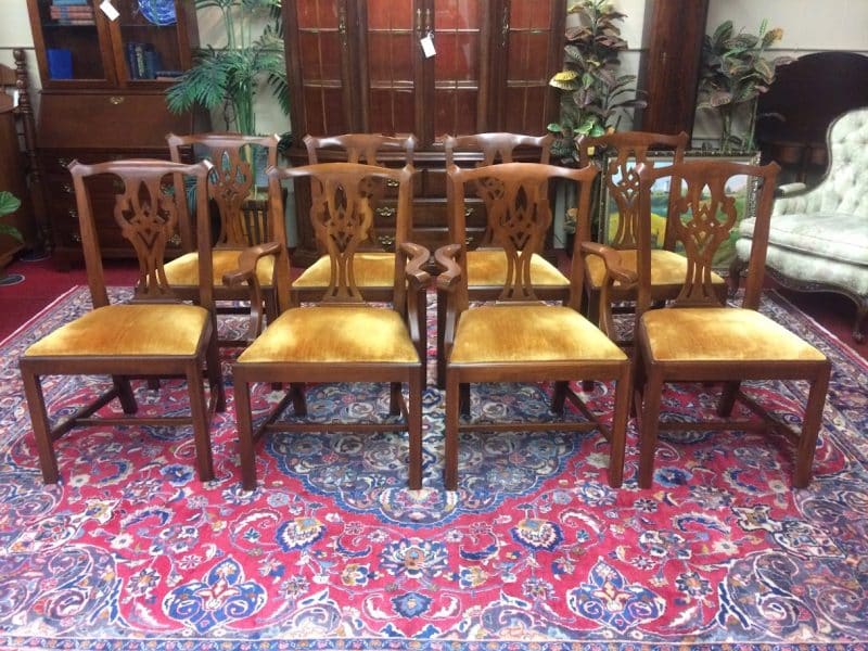 Vintage Dining Chairs, Henkel Harris Furniture, Set of Eight