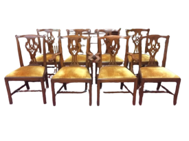 Vintage Dining Chairs, Henkel Harris Furniture, Set of Eight