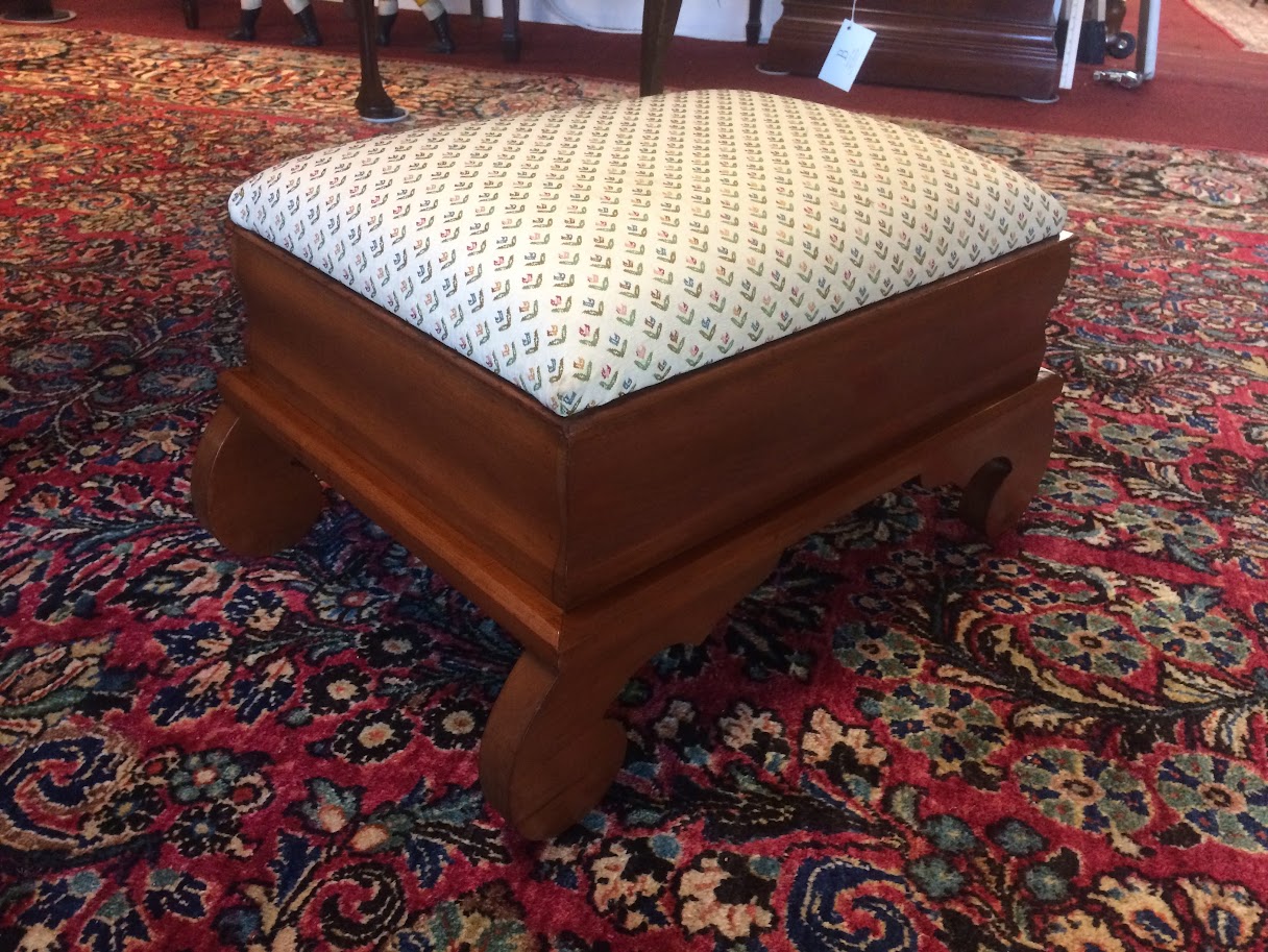 Vintage Footstool, Raymond Smith Furniture, Amish Made Footstool