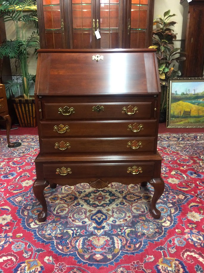 Vintage Secretary Desk, Colonial Furniture, Cherry Wood Desk