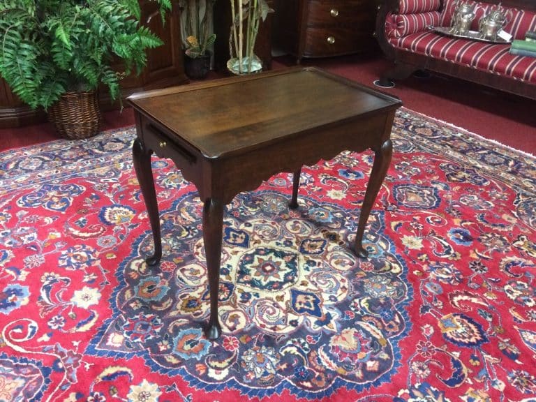 Vintage Statton Tea Table, Queen Anne Tea Table, Cherry Wood - Image 2