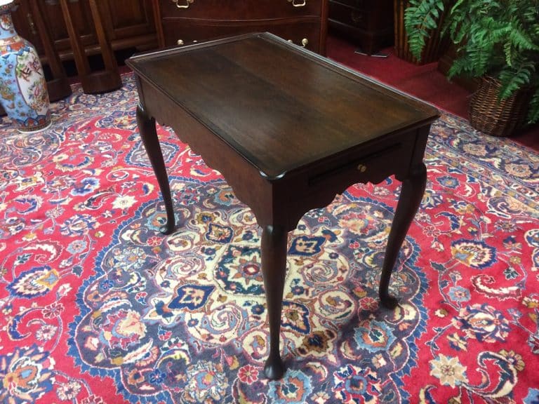 Vintage Statton Tea Table, Queen Anne Tea Table, Cherry Wood - Image 8
