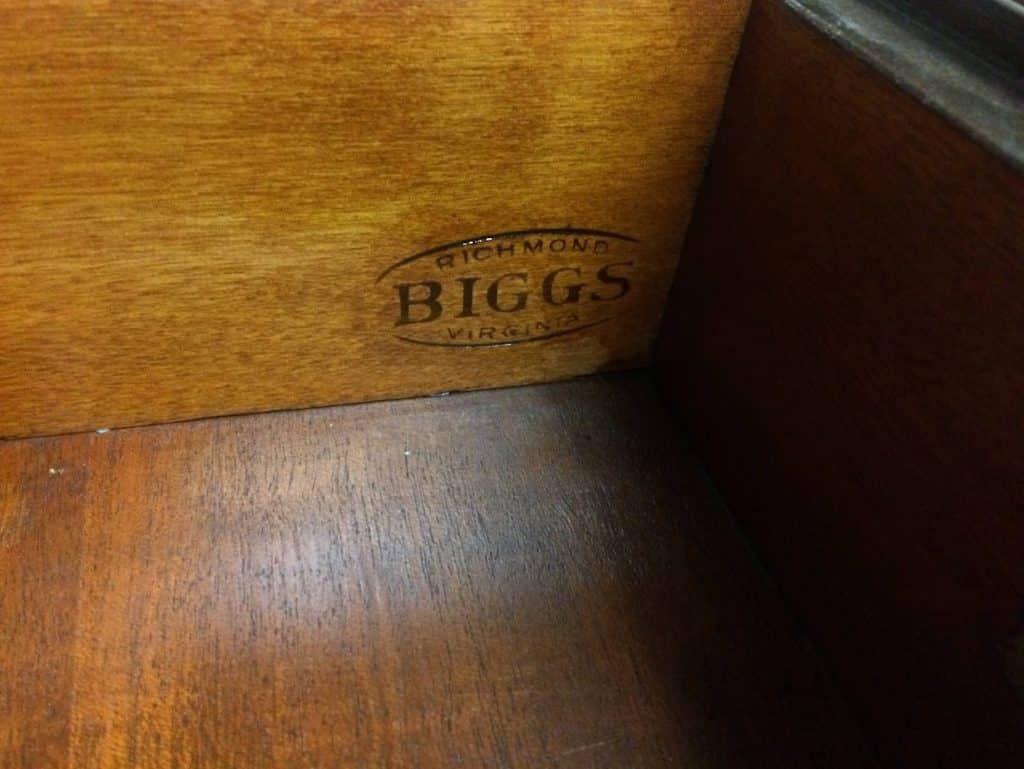 Vintage Writing Desk, Biggs Furniture Company, Mahogany Desk