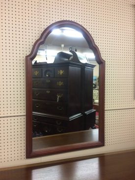 Vintage Cherry Wood Mirror, Harden Furniture Mirror, Keyhole Mirror