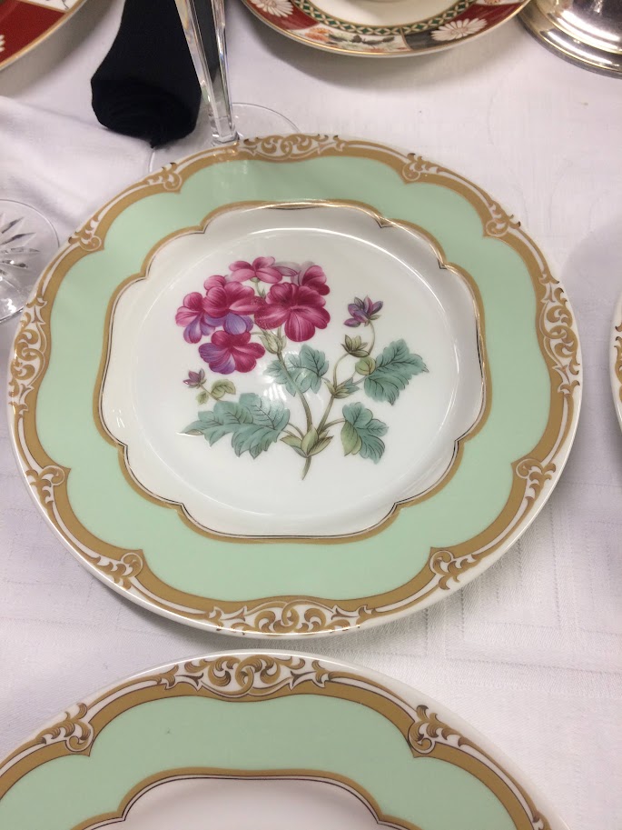 Winterthur Adaptation Dessert Plates, French Style Plates, Floral Plates, Set of Four