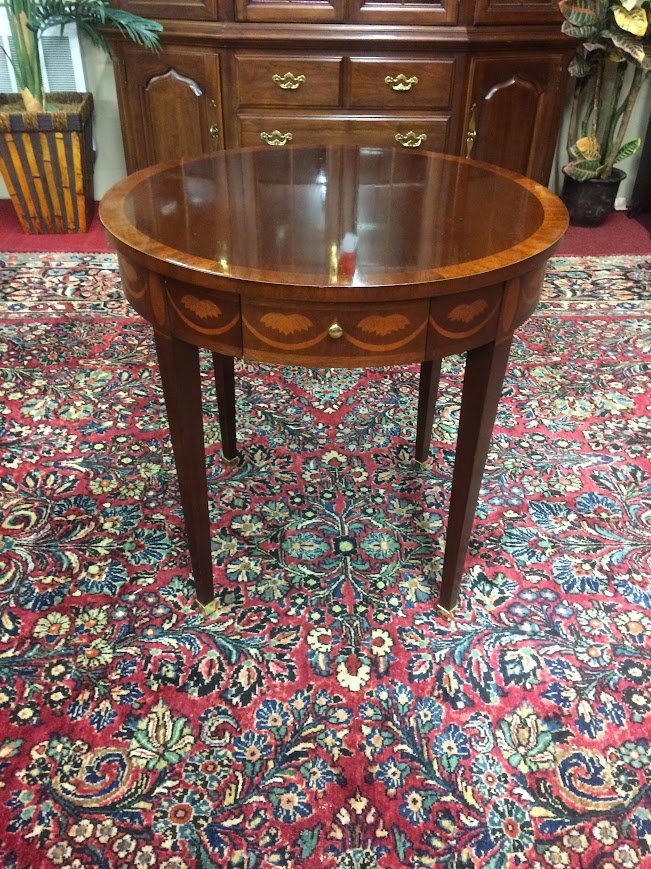 Vintage Inlaid End Table, Games Table, Accent Table, Baker Furniture