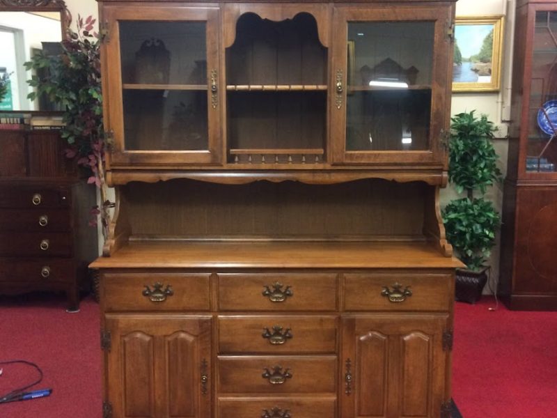 Vintage Hutch Cabinet, Maple Hutch Cabinet, Heywood Wakefield Furniture