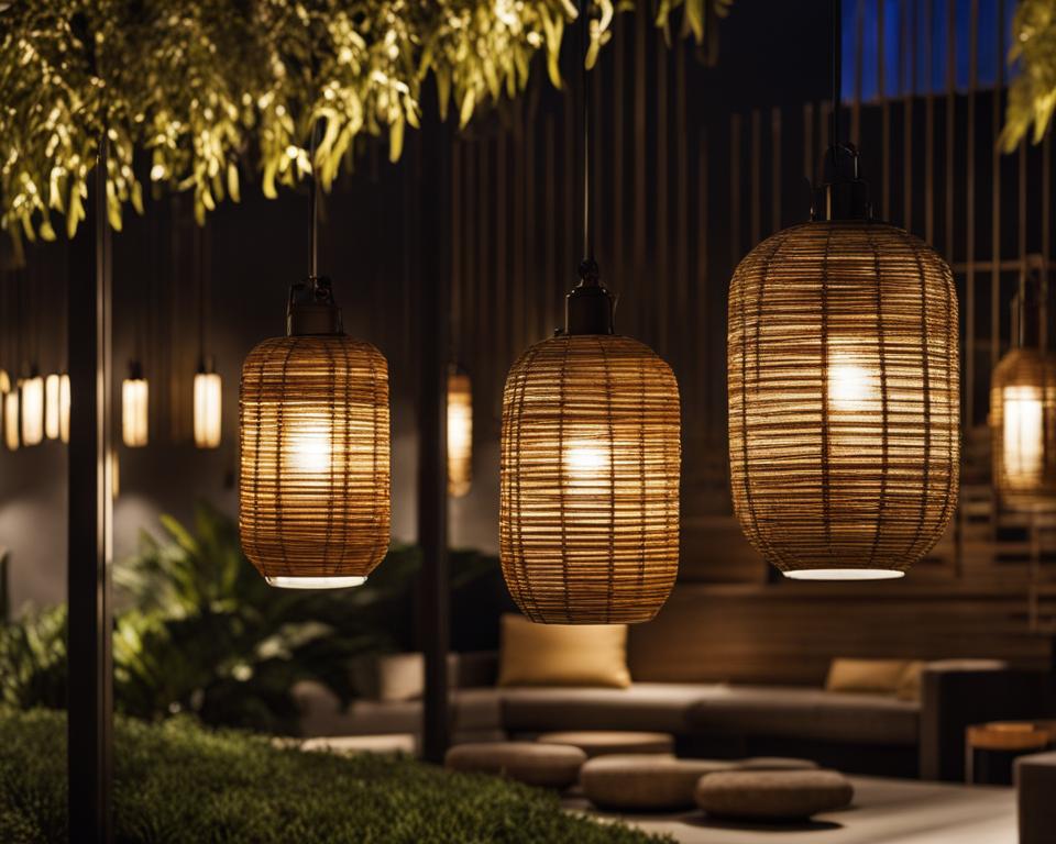 lighting fixtures made from natural materials