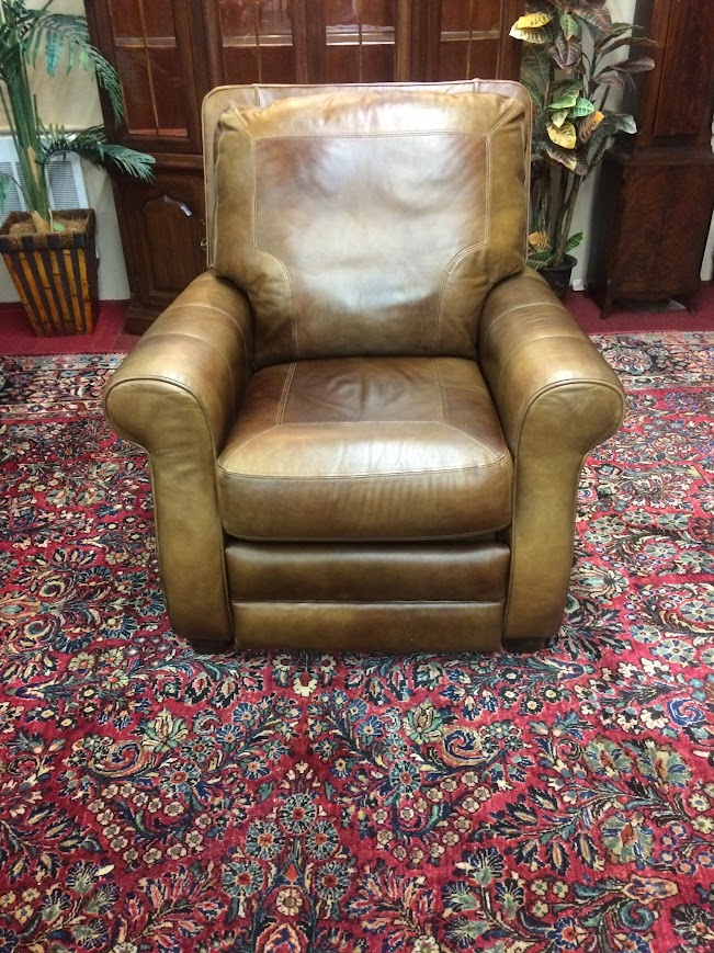 Vintage Leather Recliner, Lane Furniture, Brown Leather Chair