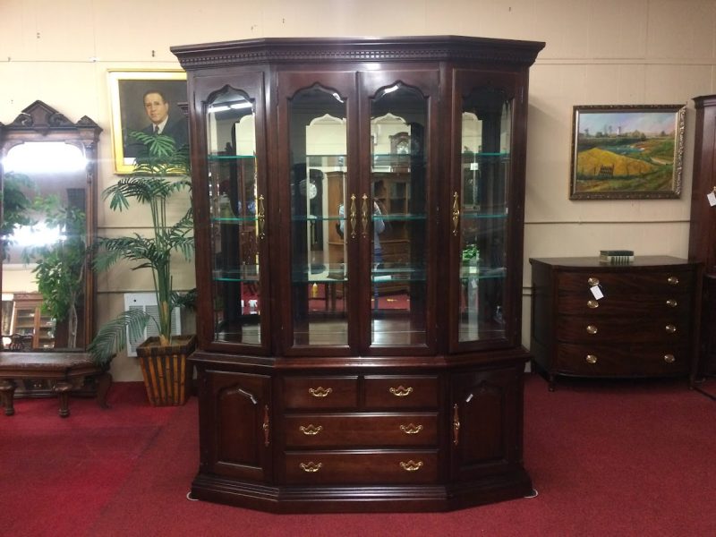 Vintage China Cabinet, Lighted China Cabinet, Thomasville Furniture