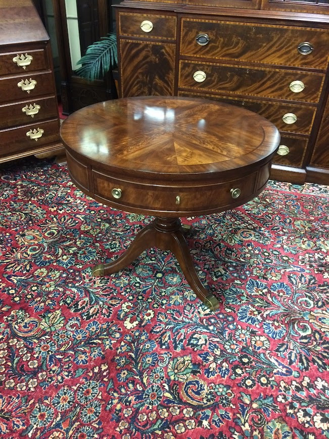 Vintage Drum Table, Broyhill Furniture