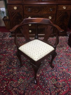 Vintage Corner Chair, Mahogany Corner Chair, Statesville Furniture