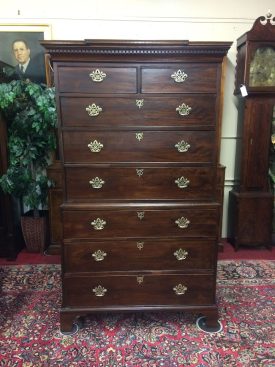 Antique Chest of Drawers, Chest on Chest, Early Chippendale Chest