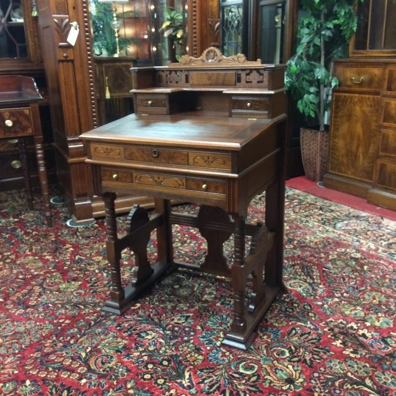 Antique Victorian Desk, Davenport Desk, Walnut Desk