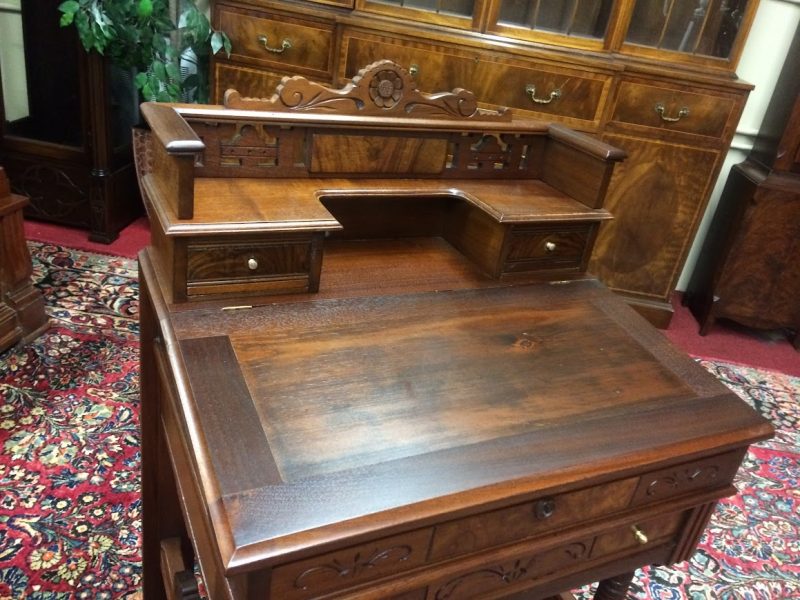 Antique Victorian Desk, Davenport Desk, Walnut Desk