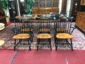 Vintage Dining Chairs, Hitchcock Chairs, Set of Six Windsor Chairs