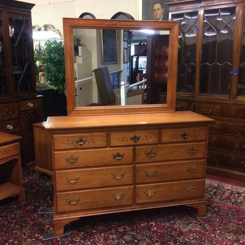 Vintage Dresser with Mirror, Hitchcock Furniture, Maple Dresser