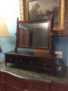 antique furniture, American, Early Antique, Shaving Mirror, Dresser Mirror, Restored