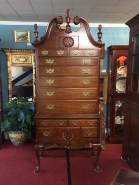Vintage Highboy Chest, Chippendale Style High Chest, Kittinger Furniture