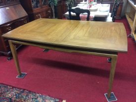 Vintage Dining Table, Mid Century Modern Table, Table with Two Leaves
