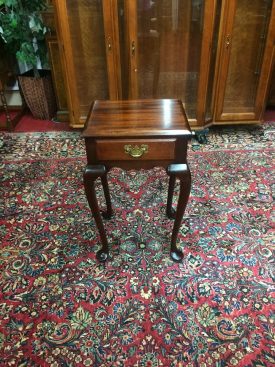 Vintage Mahogany End Table, Queen Anne End Table Solid Mahogany