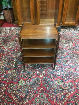 Vintage Tiered Mahogany Table, Accent Table, Dumbwaiter Style Table