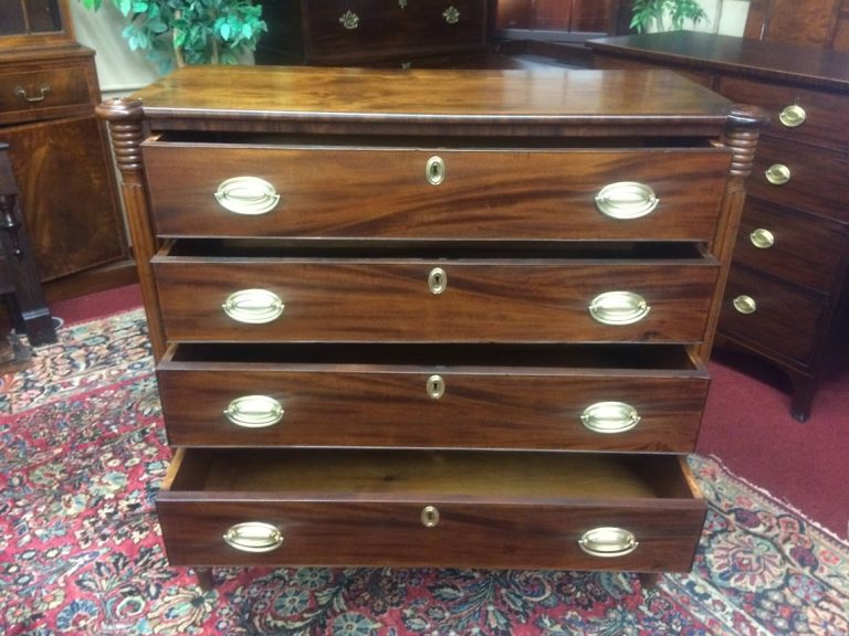 Antique Four Drawer Chest, Chest of Drawers Mahogany, Cookie Corner Chest - Image 3