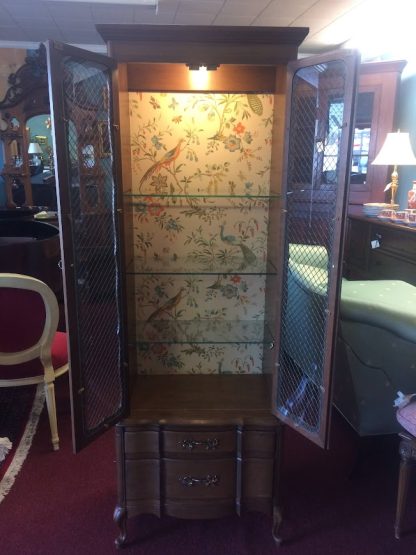 Vintage French Style Cabinet, French Provincial Curio - Image 2