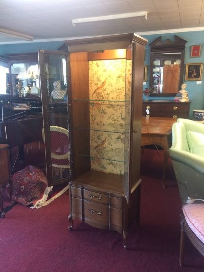 Vintage French Style Cabinet, French Provincial Curio - Image 7