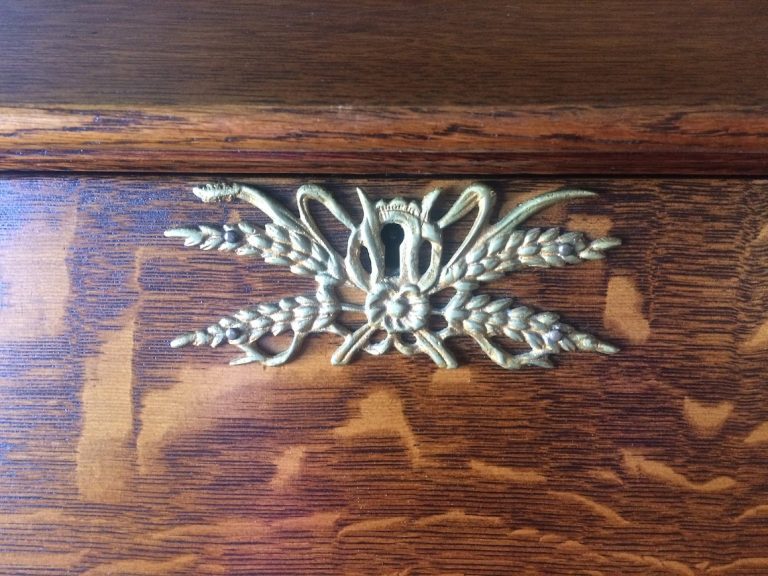 Antique Oak Secretary Desk, Victorian Desk, French Style Secretary Desk - Image 7