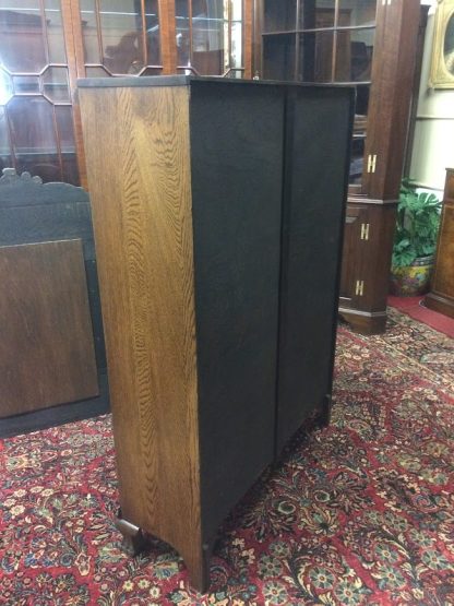 Antique Bookcase, Oak Bookcase, Victorian Antique Oak Office Library or Office Bookcase - Image 6
