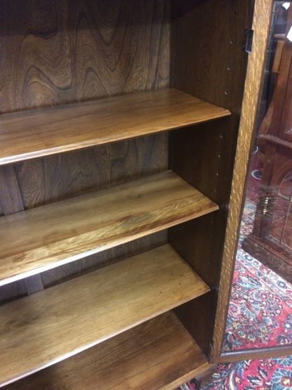 Antique Bookcase, Oak Bookcase, Victorian Antique Oak Office Library or Office Bookcase - Image 9