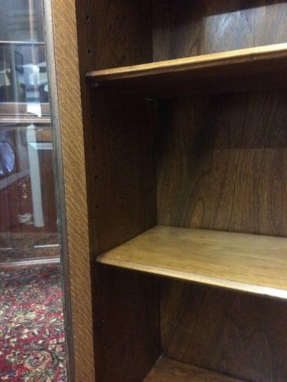 Antique Bookcase, Oak Bookcase, Victorian Antique Oak Office Library or Office Bookcase - Image 7