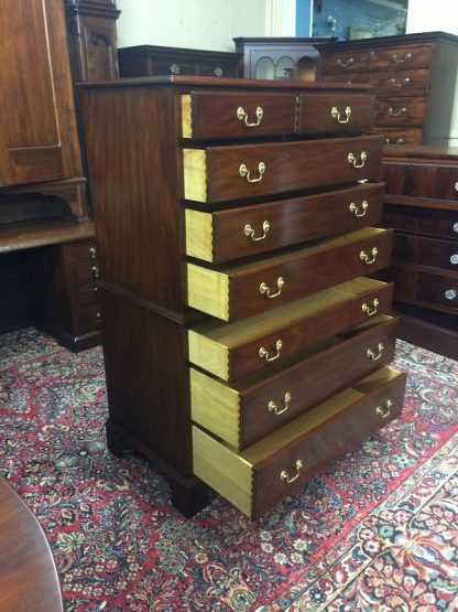 Pre-Owned Henkel Harris Tall Chest, Chest of Drawers, Mahogany Tall Chest Finish 29 Henkel Harris - Image 4