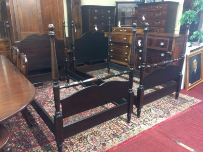 Vintage Twin Beds, Pair of Vintage Twin Beds, Mahogany Twin Beds - Image 2